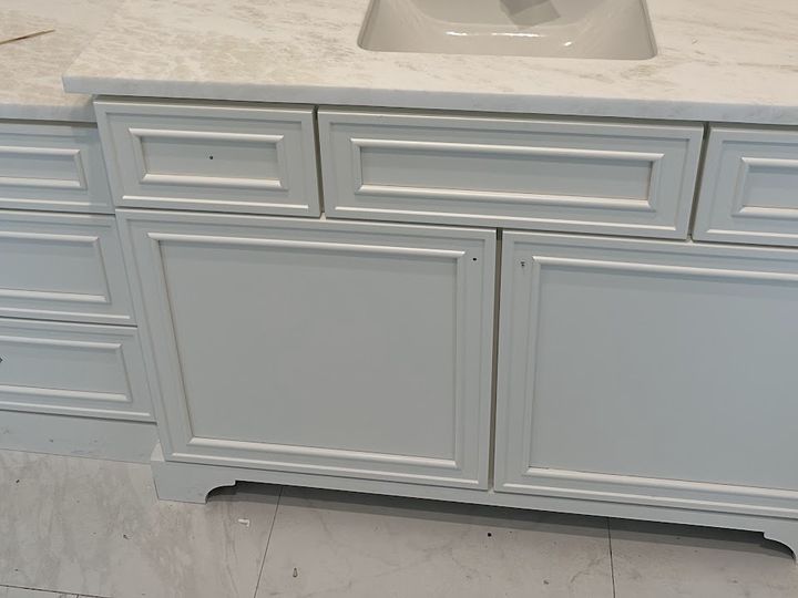 Bathroom vanity cabinet detail, by SV Construction