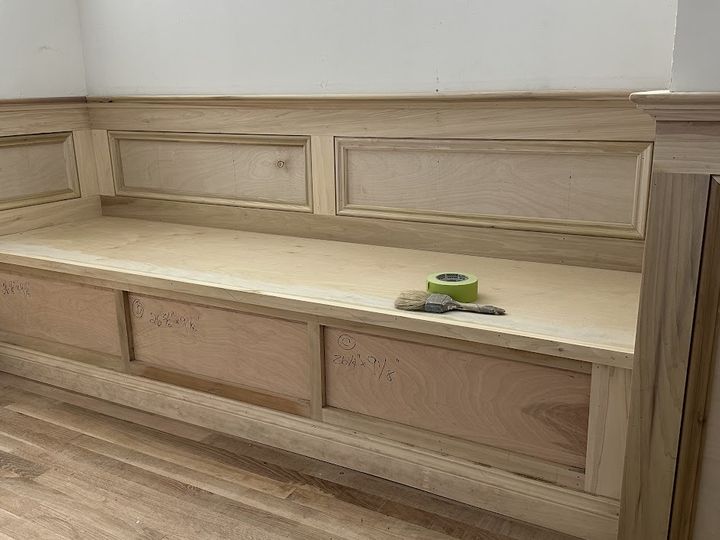 Built in bench with wainscoting panels, by SV Construction