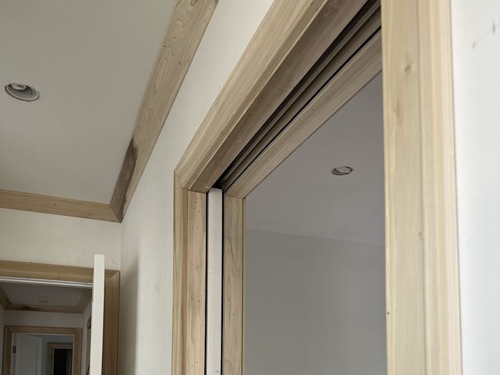 Pocket door casing detail, by SV Construction